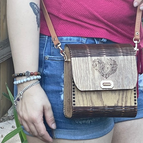 Dog Love Wood Purse