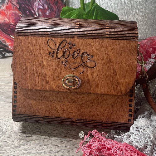 Dog Love Wood Purse