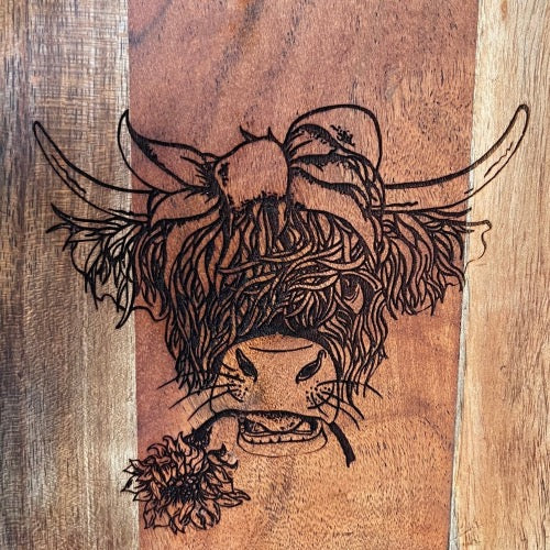 Acacia cutting board — Shaggy Longhorn