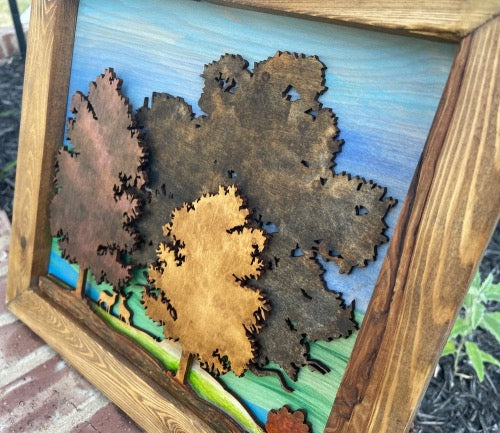 Texas Woodland Sign