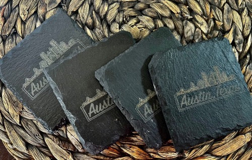Austin Texas Slate Coasters