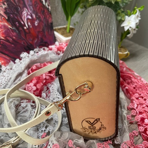 Grey Stained Wood Purse