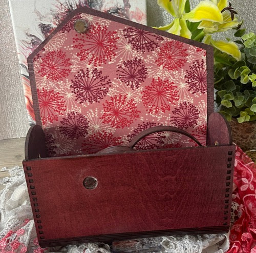 Dark Cherry Wood Purse