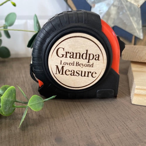 Wood Personalized Tape Measure