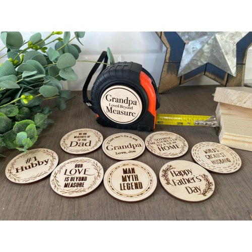Wood Personalized Tape Measure