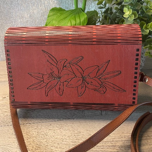 Lillies Wood Purse