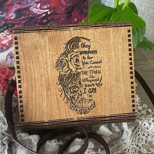 La Catrina Wood Purse