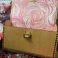 Natural Wood Purse with Pink Swirls