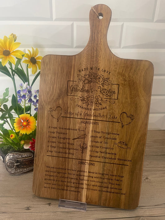 Acacia cutting board — Grandma's Kitchen