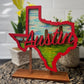 Texas Stand with Austin Skyline/Bats