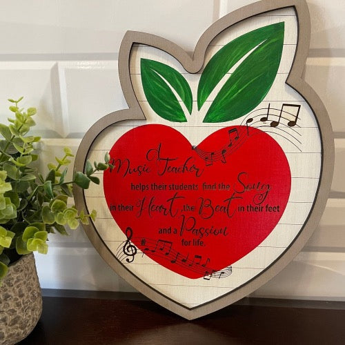 Music Teacher's Heart Hanger