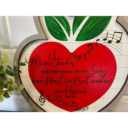 Music Teacher's Heart Hanger