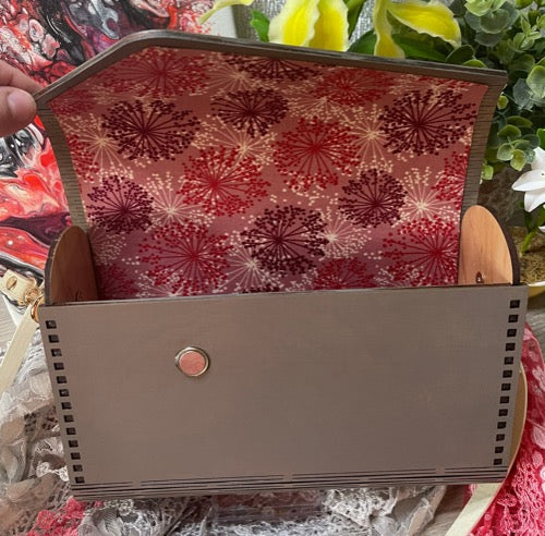 Grey Stained Wood Purse