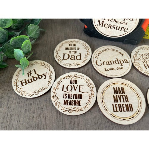 Wood Personalized Tape Measure