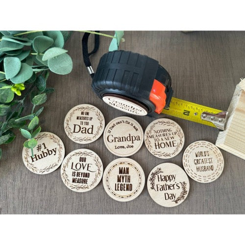 Wood Personalized Tape Measure